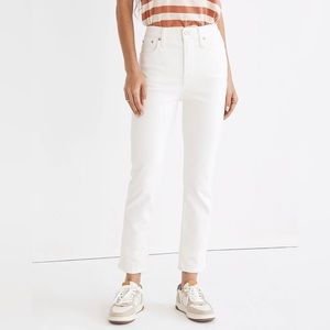 NWT Madewell Curvy Perfect Vintage Jean in Tile White, size 26